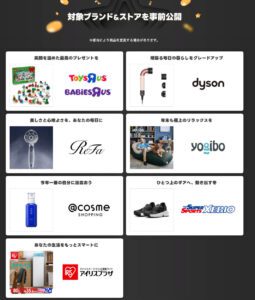 ヤフーショッピング ブラックフライデー 対象ストア
