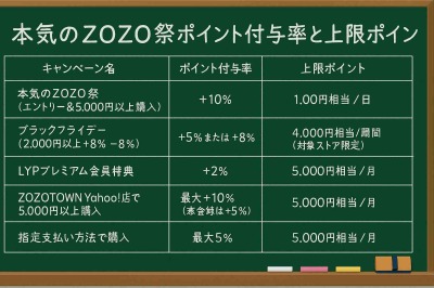本気のZOZO祭 ブラックフライデー ポイント内訳
