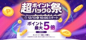 楽天 超ポイントバック祭