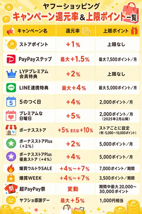 ヤフーショッピング ポイント上限