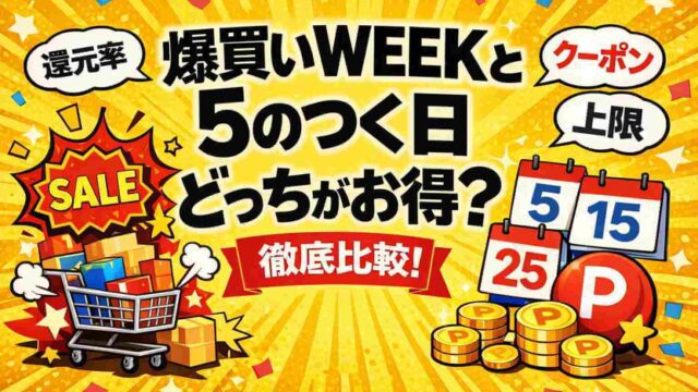 爆買いweek 5のつく日 どっち