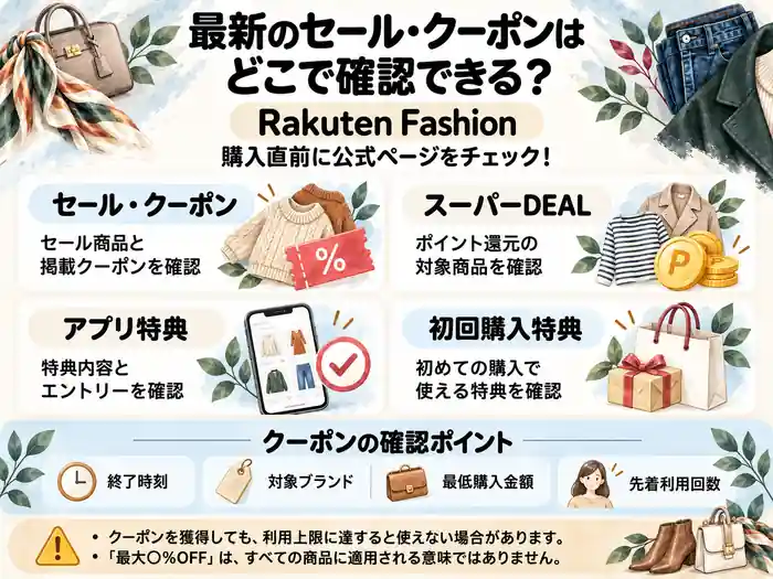 Rakuten Fashion セール クーポン