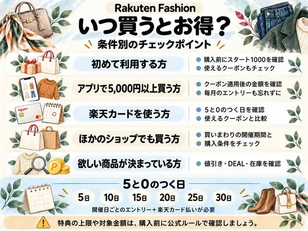 Rakuten Fashion いつ買うとお得